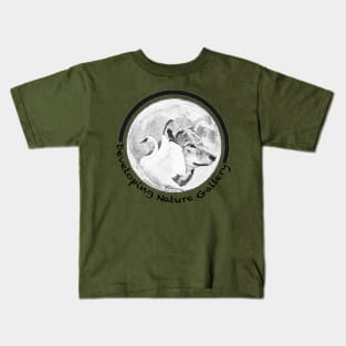 Developing Nature Gallery Swan, Wolf, Moon Logo Kids T-Shirt